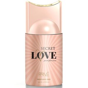 Дезодорант-спрей Prive SECRET LOVE POUR FEMME Парфюмированный для женщин с цветочно-фруктовым ароматом, 250 мл.