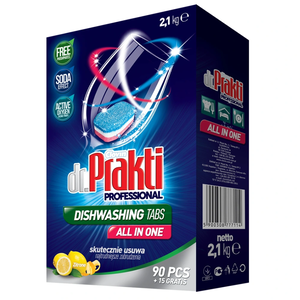 Таблетки для посудомоечных машин Dr.Prakti PROFESSIONAL All in1 (90+15 шт х 20г) 2,1кг, 777114