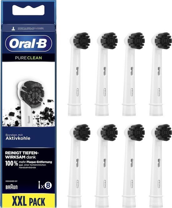 Насадки на зубную щетку Braun Oral-B EB20CH-8 Pure Clean Aktivkohle 8 шт Насадки на зубную щетку Braun Oral-B EB20CH-8 Pure Clean Aktivkohle 8 шт