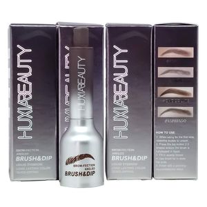Сухая краска для бровей HuxiaBeauty Brow-Fection Angled Brush & Dip, 4шт