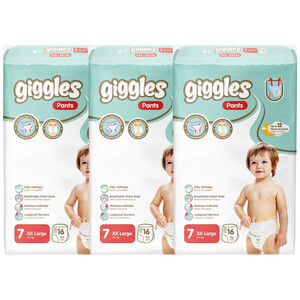 Подгузники-трусики Giggles Comfort+ 7 размер, 48 шт