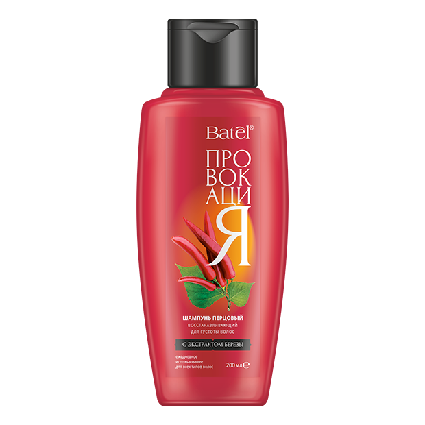 Шампунь перцовый восстанавливающий для густоты волос с экстрактом березы