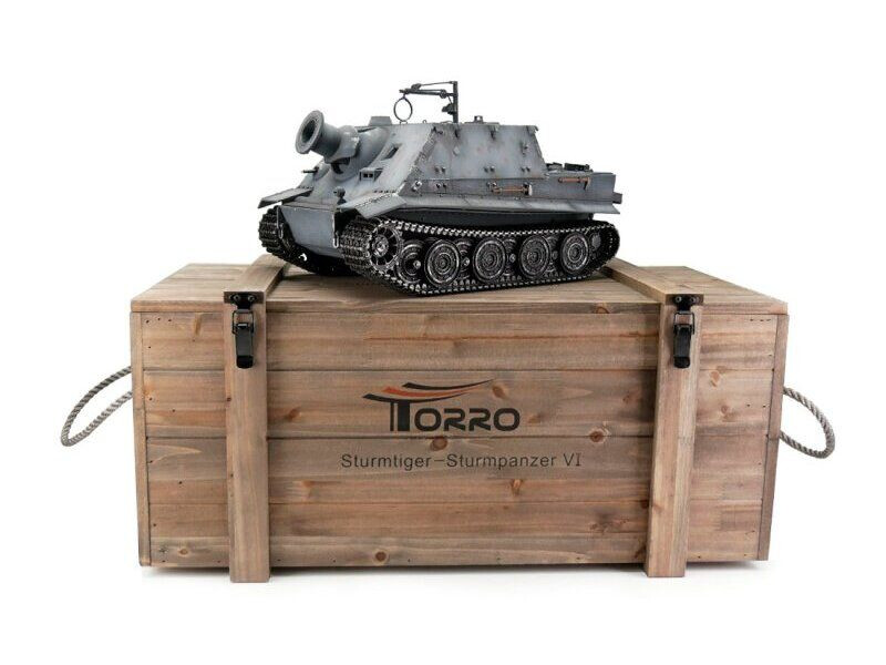 Радиоуправляемый танк Torro Sturmtiger PRO 1/16 ВВ-пушка, деревянная коробка V3.0 2.4G RTR Радиоуправляемый танк Torro Sturmtiger PRO 1/16 ВВ-пушка, деревянная коробка V3.0 2.4G RTR