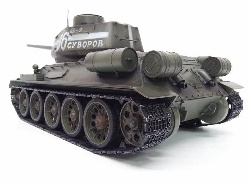Р/У танк Taigen 1/16 T34-85 (СССР) дым (для ИК боя) V3 2.4G RTR Р/У танк Taigen 1/16 T34-85 (СССР) дым (для ИК боя) V3 2.4G RTR