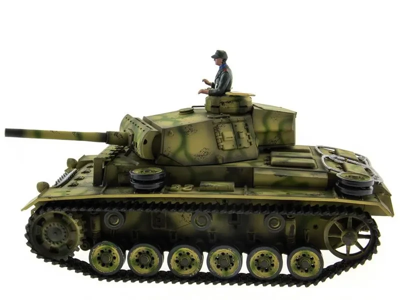 Р/У танк Taigen 1/16 Panzerkampfwagen III (Германия) HC (для ИК танкового боя) V3 2.4G RTR Р/У танк Taigen 1/16 Panzerkampfwagen III (Германия) HC (для ИК танкового боя) V3 2.4G RTR