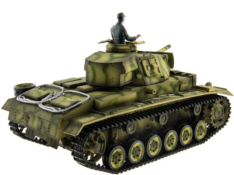 Р/У танк Taigen 1/16 Panzerkampfwagen III (Германия) HC (для ИК танкового боя) V3 2.4G RTR Р/У танк Taigen 1/16 Panzerkampfwagen III (Германия) HC (для ИК танкового боя) V3 2.4G RTR